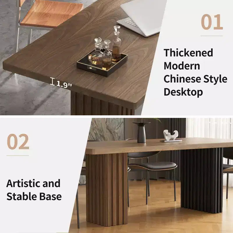 Gaoyangjiaju Table à manger moderne de 180 cm pour 6 à 8 personnes
