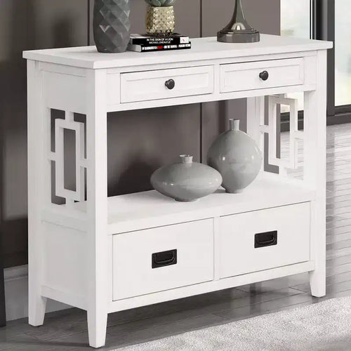 36in Sideboard Cabinet, Bufft Cabinet with 4 Drawers and 1 Open Shelf, Storage Cabinet for Living Room, Dining Room, Kitchen
