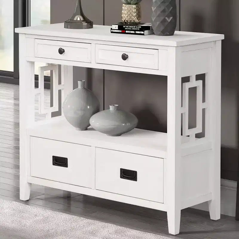 36in Sideboard Cabinet, Bufft Cabinet with 4 Drawers and 1 Open Shelf, Storage Cabinet for Living Room, Dining Room, Kitchen