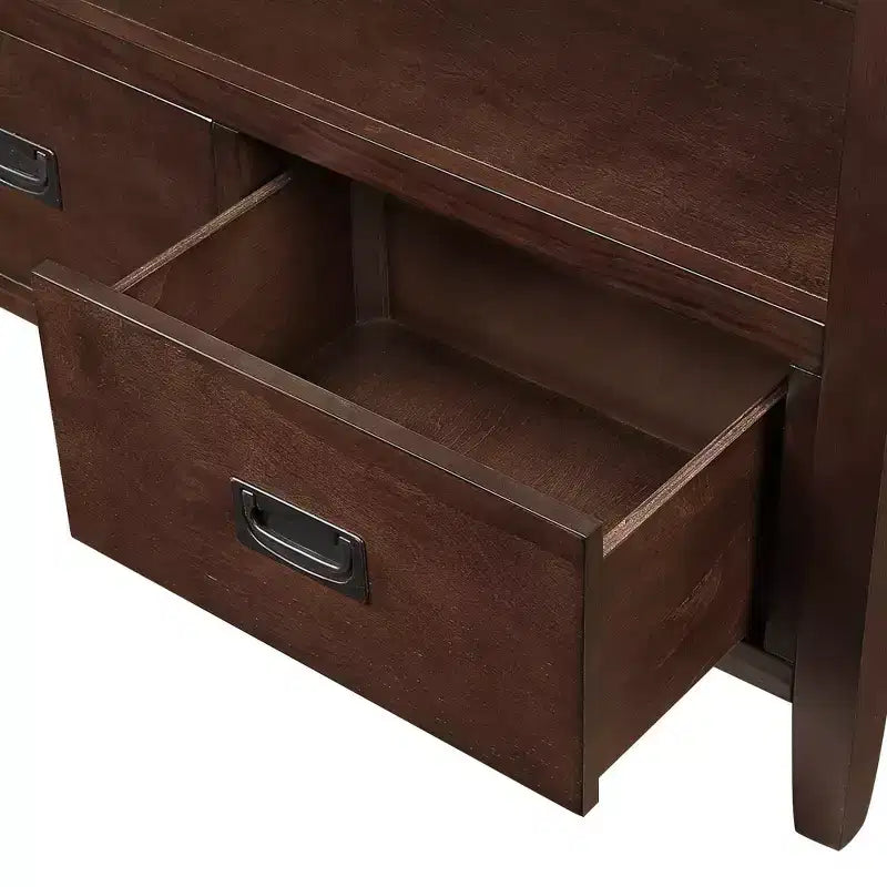 Bahut de 91 cm, meuble de rangement avec 4 tiroirs et 1 étagère ouverte, armoire de rangement pour salon, salle à manger, cuisine