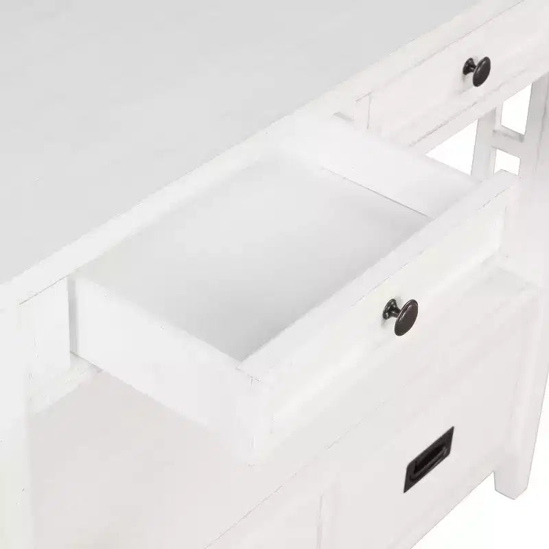 Bahut de 91 cm, meuble de rangement avec 4 tiroirs et 1 étagère ouverte, armoire de rangement pour salon, salle à manger, cuisine