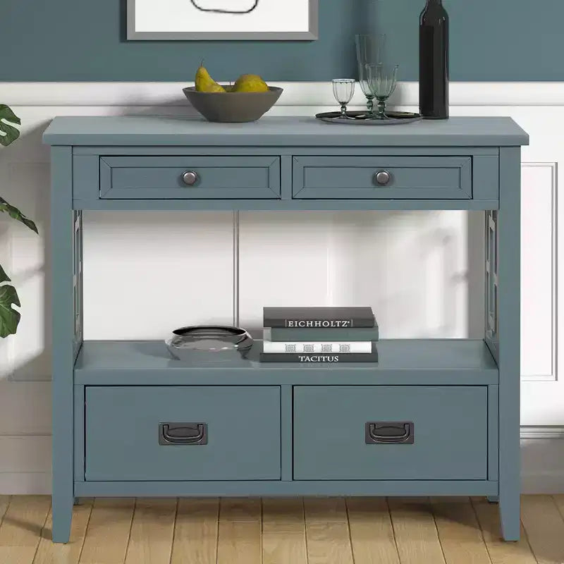 36in Sideboard Cabinet, Bufft Cabinet with 4 Drawers and 1 Open Shelf, Storage Cabinet for Living Room, Dining Room, Kitchen