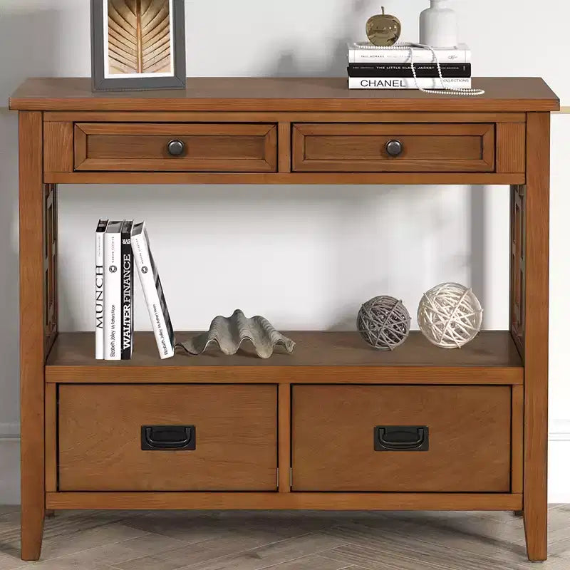 36in Sideboard Cabinet, Bufft Cabinet with 4 Drawers and 1 Open Shelf, Storage Cabinet for Living Room, Dining Room, Kitchen