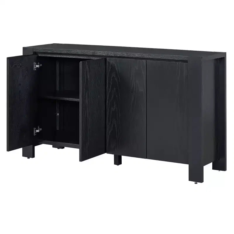 Buffet rétro, Meuble d'appoint avec 4 portes et 4 étagères, Meuble de rangement pour salon, entrée, couloir, bureau