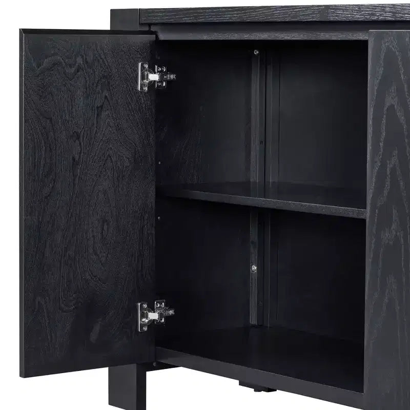 Buffet rétro, Meuble d'appoint avec 4 portes et 4 étagères, Meuble de rangement pour salon, entrée, couloir, bureau