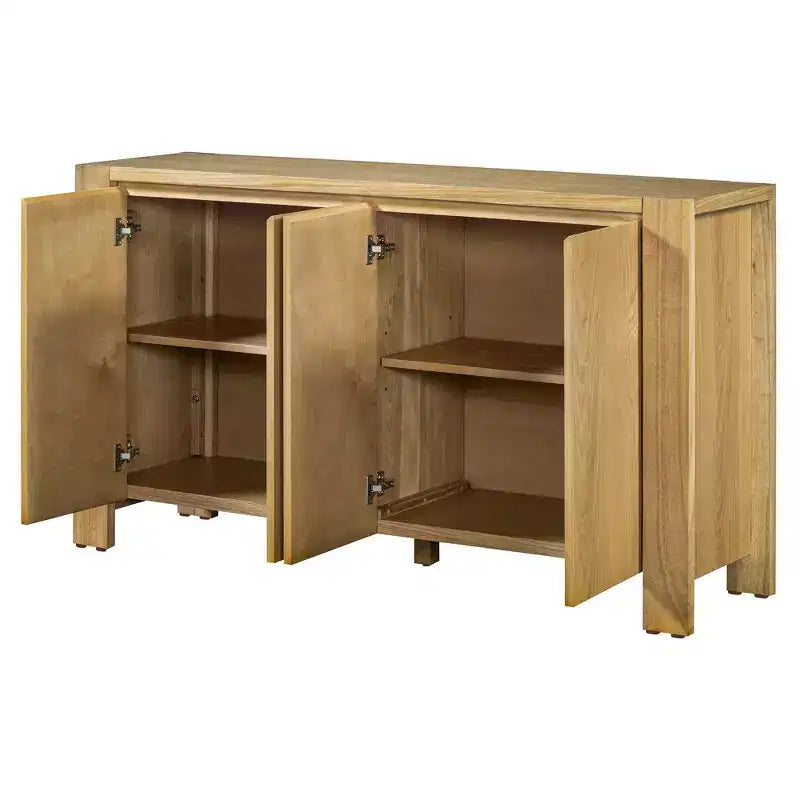 Buffet rétro, Meuble d'appoint avec 4 portes et 4 étagères, Meuble de rangement pour salon, entrée, couloir, bureau