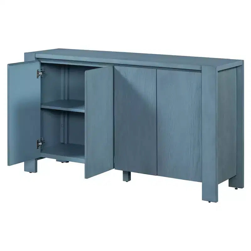 Buffet rétro, Meuble d'appoint avec 4 portes et 4 étagères, Meuble de rangement pour salon, entrée, couloir, bureau