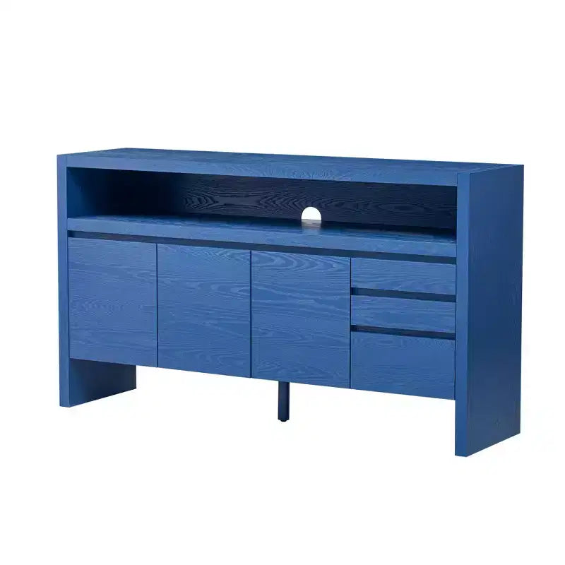 Buffet bahut de 152 cm avec 3 portes et 3 tiroirs, meuble de rangement pour salon, salle à manger, cuisine