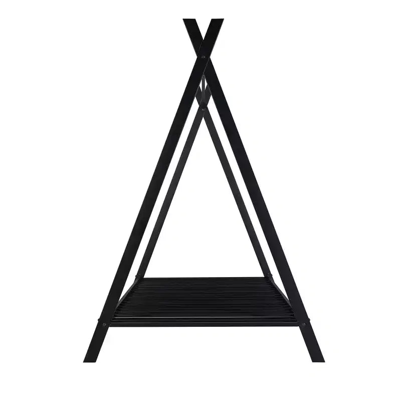 Lit cabane simple, cadre de lit en métal avec tente, lit cabane au sol avec lattes pour enfants, filles, garçons, aucun sommier tapissier requis