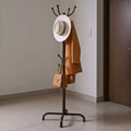 Coat Rack with 14 Hooks, Freestanding Coat Rack Stand for Entryway, Hallway, Bedroom, and Office, Metal Coat Tree Hat Rack for Coats, Hats, and Bags