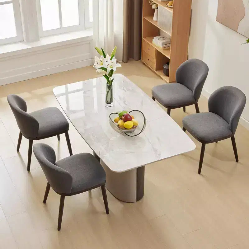 Lot de deux chaises de salle à manger, assises rembourrées, pieds en bois, design ergonomique, capacité de poids de 120 kg, idéales pour les salles à manger.