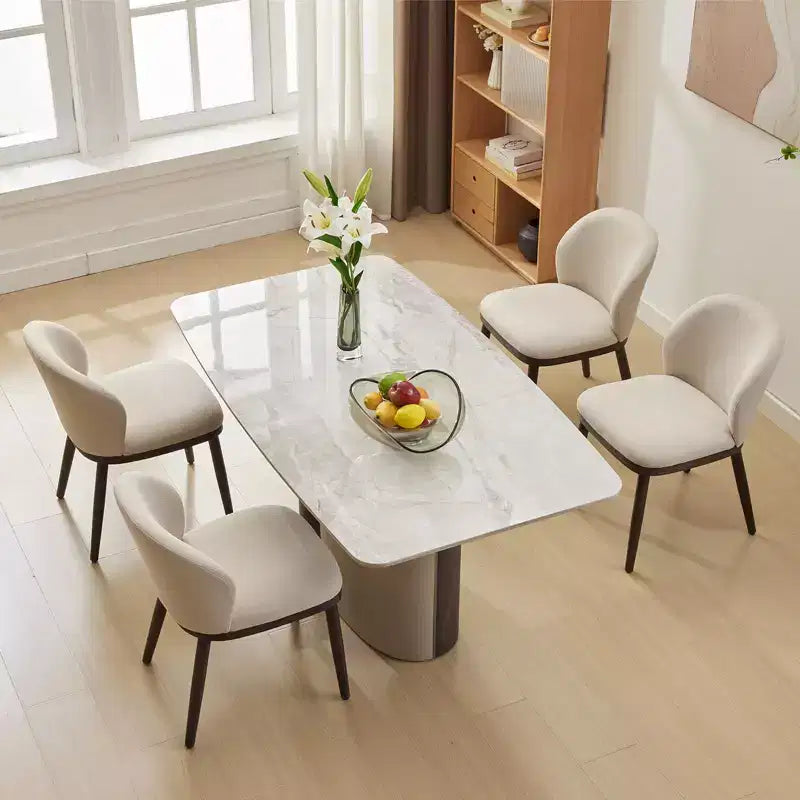 Lot de deux chaises de salle à manger, assises rembourrées, pieds en bois, design ergonomique, capacité de poids de 120 kg, idéales pour les salles à manger.