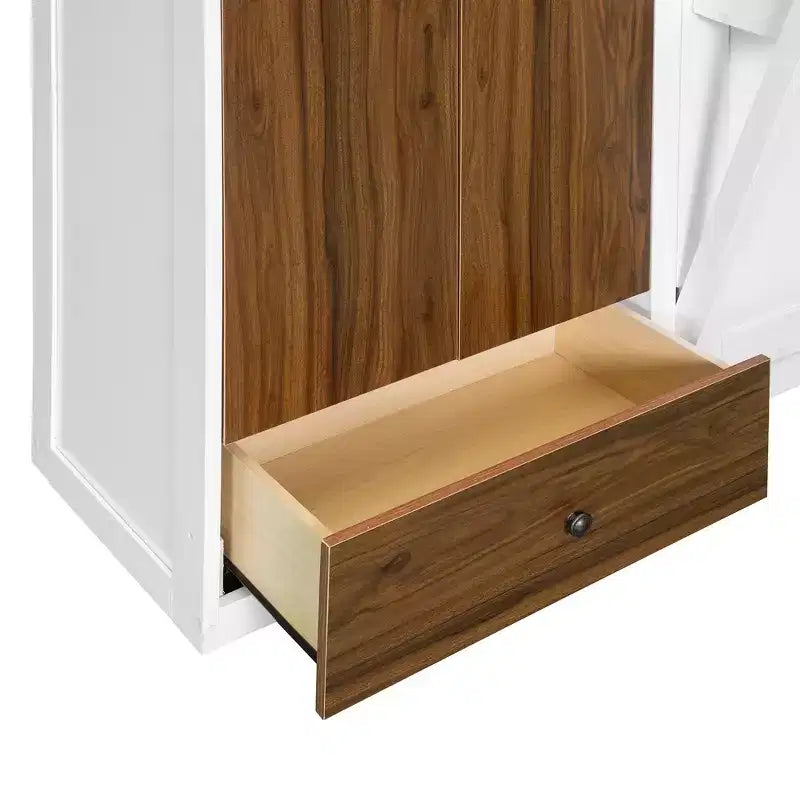 Lit escamotable mural double/grand format avec placard, lit escamotable pliable avec tiroirs de rangement et bureau pour chambre d'amis/bureau