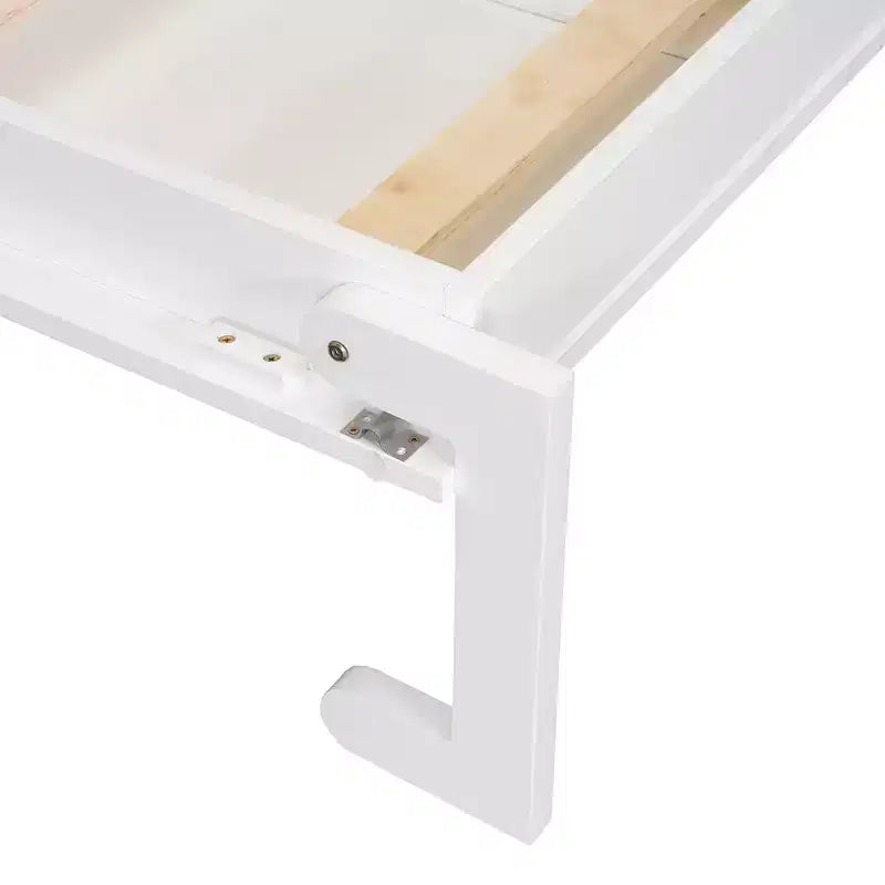 Lit escamotable mural double/grand format avec placard, lit escamotable pliable avec tiroirs de rangement et bureau pour chambre d'amis/bureau