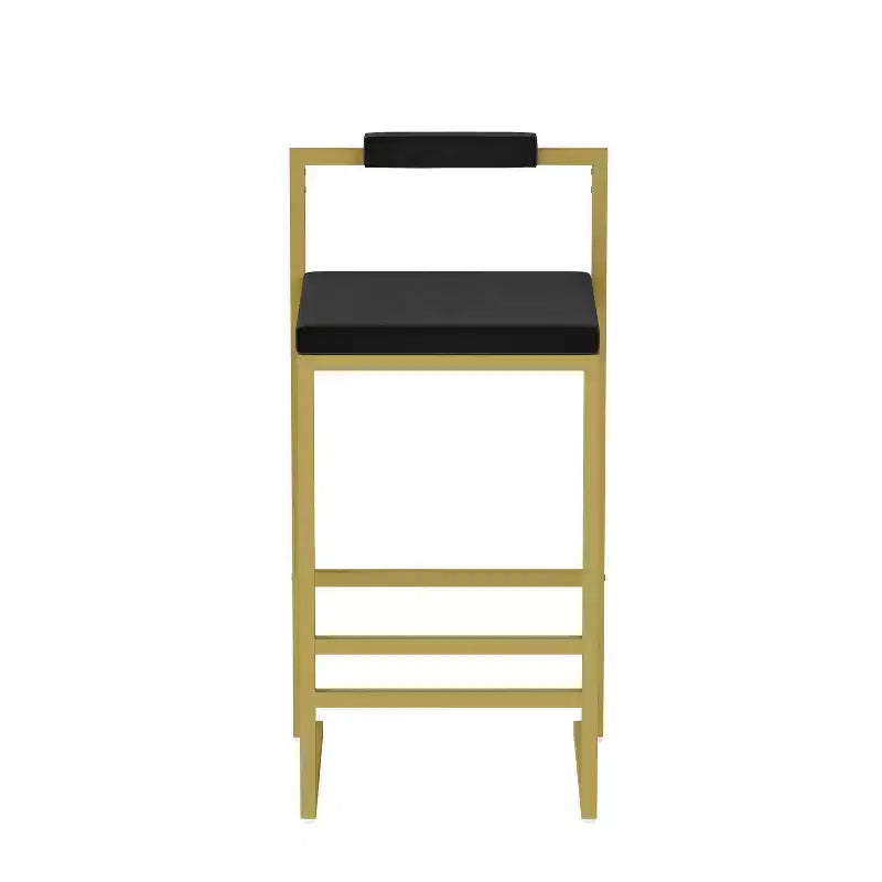 Lot de 2 tabourets de bar en velours rembourrés, tabourets de comptoir de cuisine modernes à hauteur de comptoir avec assise carrée pour îlot de cuisine, salle à manger