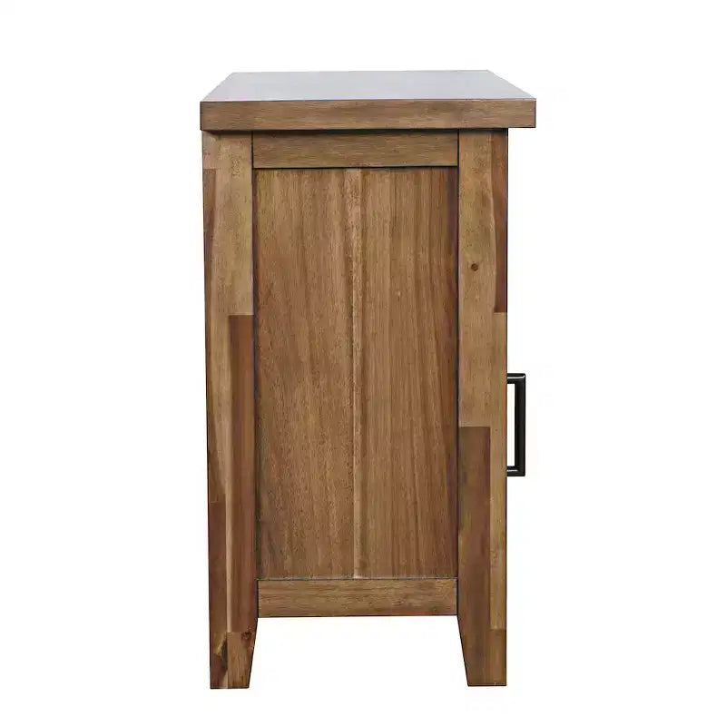 Claremont Transitional Rustic Wood Accent End Table with Storage
