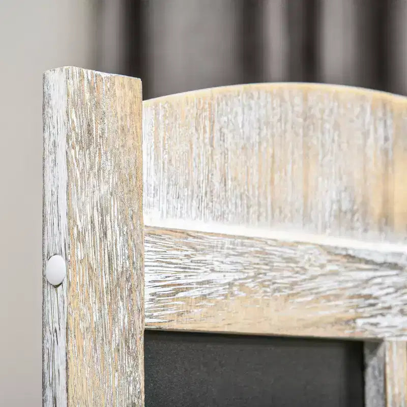 Paravent à 4 panneaux, séparateur de pièce de style ferme de 1,70 m de haut, pliable, portable, en bois, pour intérieur, avec panneaux noirs