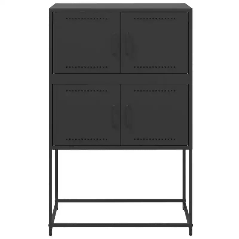 Desserte noire en acier, desserte rectangulaire industrielle de taille moyenne