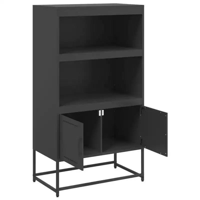 Vaisselier Acier noir 27.0x15.2x48.6 in Vaisselier Rectangulaire