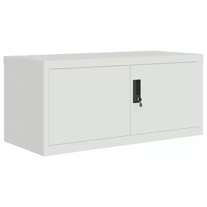 File Cabinet Light Grey Powder-Coated Steel 35.4 x 15.7 x 43.3 in