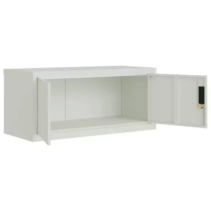 File Cabinet Light Grey Powder-Coated Steel 35.4 x 15.7 x 43.3 in
