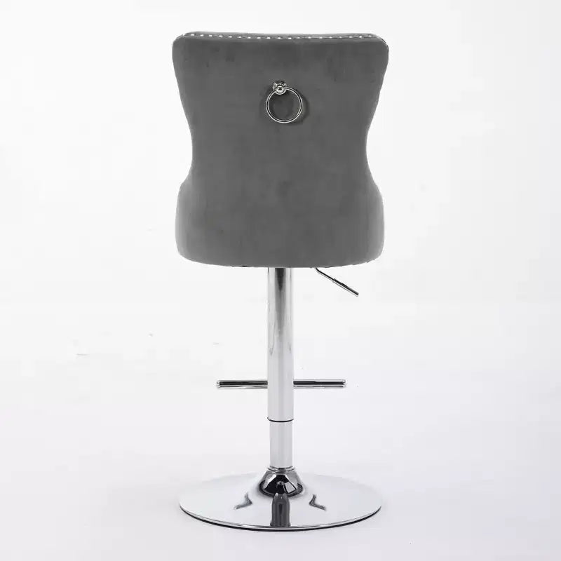 Lot de 2 tabourets de bar pivotants, réglables de 63,5 à 84 cm, en velours, avec capitonnage losange et siège à ressorts, pour bar à domicile, îlot de cuisine