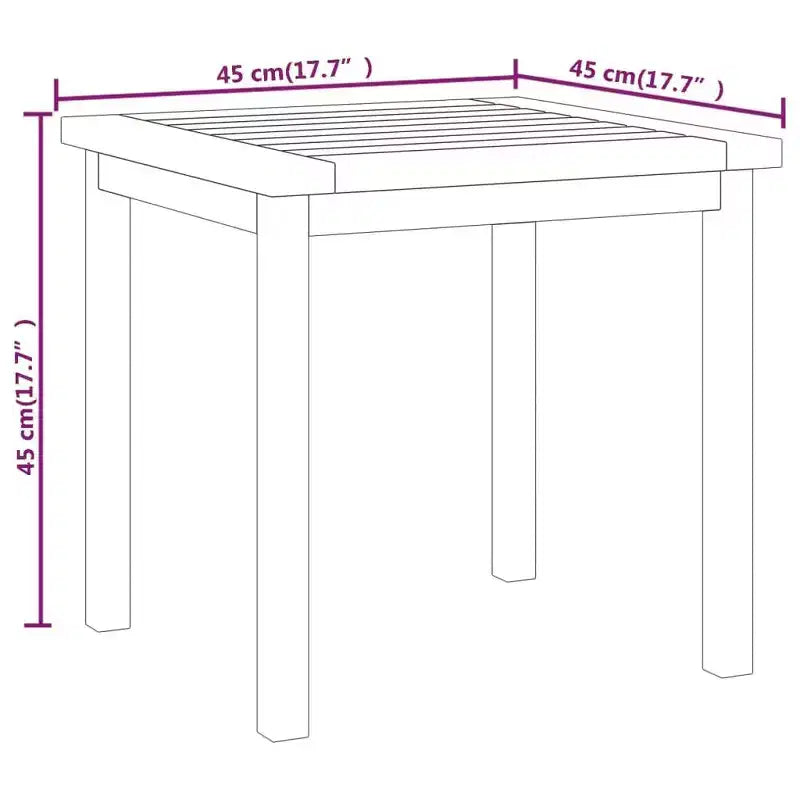 Table d'appoint 45x45x45 cm Teck massif