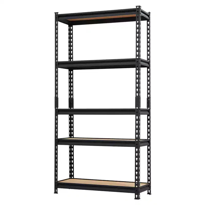 Heavy Duty Storage Shelves - 5 Tier , Adjustable Garage Storage Shelving, Metal Storage Utility Rack Shelf Unit